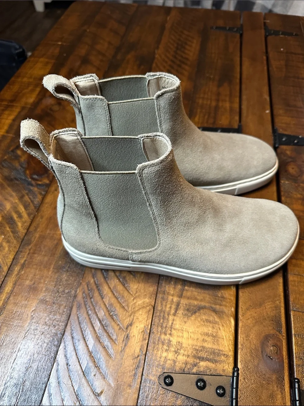 Birkenstock Bend Chelsea Suede Leather Taupe Boots WMS Sz 8 - New Without Box